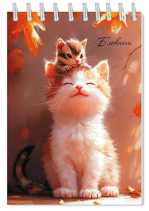 Блокнот А6  48л гребень "Милые пушистики" кл.