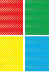 Картон поделочный А4 4 листа с тиснением "Звёздочки" мелованный, пл. 190 г/м2, в ПЭТ-пакете