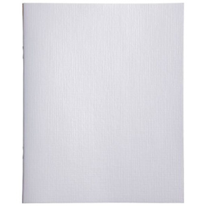 Тетрадь А5  48л кл. скоба бумвинил Hatber "METALLIC Белая"