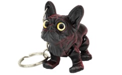 Брелок 3D "Бульдог Купер" 5 см, цвет ассорти