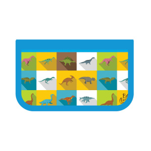 Пенал 3 отд. (190*105)   Дино геометрия, лам.