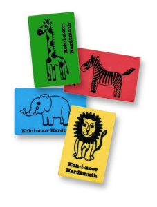 Ластик KOH-I-NOOR "Африка", ассорти