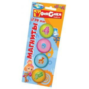 Магнит для доски "Фиксики" 4шт 30мм