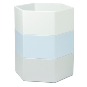 Подставка наст. "Еsthetic" 10*7см , пластиковая, шестигранник