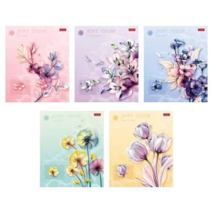 Тетрадь А5  80л кл. Hatber "Эстетика цветов" софт-тач, белизна 100%