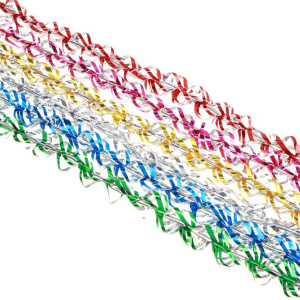 Мишура d=  2см, 1,2м, ПВХ, 6 цветов, закручена