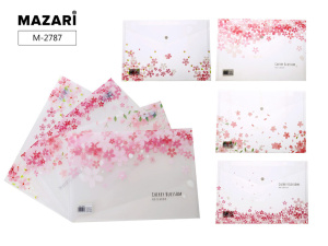 Конверт на кнопке  с рисунком 210*297мм, Cherry blossom