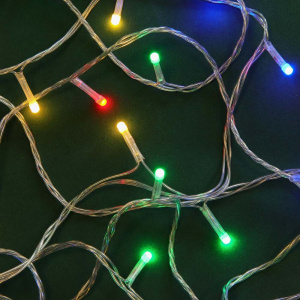 Гирлянда электрическая 10м 80LED светодиодная, 8 режимов, 220В, мультицвет
