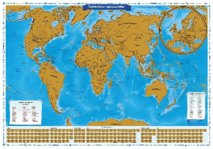 Карта мира СКРЕТЧ "Карта твоих путешествий" в тубусе