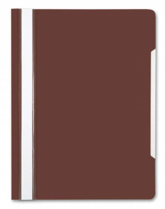 Скоросшив. пласт. прозр. верх.  коричневый