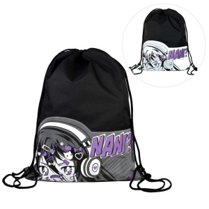 Мешок для обуви 1 отд, 360*480, светоотр. "Манга"