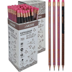Карандаш deVENTE HB Gold Rose, с ластиком
