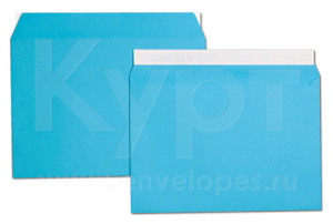 Конверт 229*324мм силик..лента, голубой, 120гр