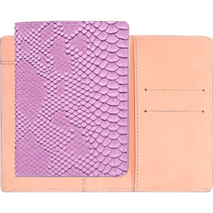 Обложка для паспорта из к/з Clair 2 отд., розовая