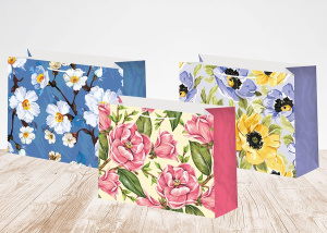 Пакет подар. бумажн. 23*18*10 см, 157гр/м2  Микс женский