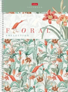 Блокнот А6 7БЦ гребень  80л "Floral collection" кл., глянц.лам.