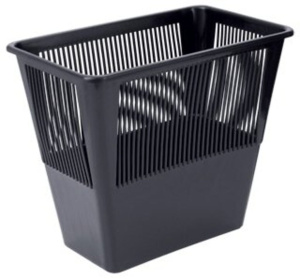 Корзина для мусора прямоугольная сетчатая 12л чёрная