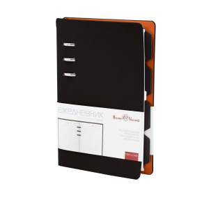 Ежедневник недат. А5 120л., мягк.пер., иск.кожа "Firenze. Черный"