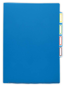 Папка уголок 3-х уровн. А4 прозр. плотн. 0,15мм синяя