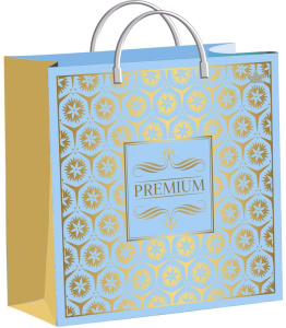 Пакет 30*30см (140мк) с пластиковой ручкой "Премиальный презент" мягкий пластик