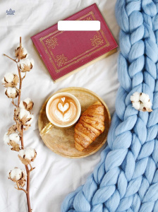 Пакет 45*34см (30мк) с вырубной укрепл. ручкой "Доброе утро" ПНД