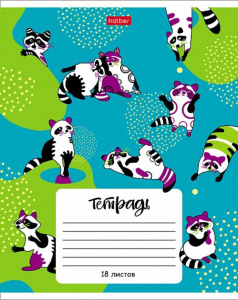 Тетрадь А5 18л кл. Hatber "Animal pattern", мат.лам., белизна 98%