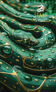 Алфавитная книга А6  48л "Малахитовая змея" вырубка