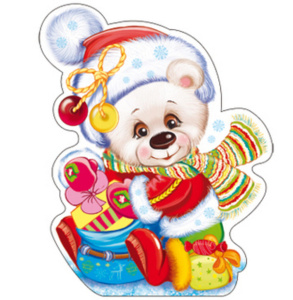 Плакат "Белый мишка" А4