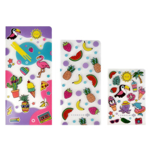 Папка для документов набор 3 шт. (81*175мм, 70*150мм, 70*100мм) Тропики, УФ-печать