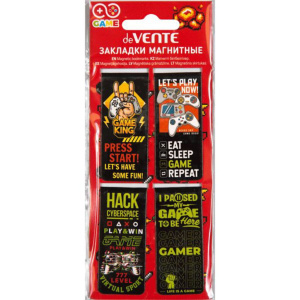 Набор закладок магнитных  4шт., "Game" 25*56,6мм