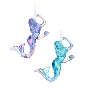 Подвесное украшение 12 см "Русалка" пластик, 2 цвета