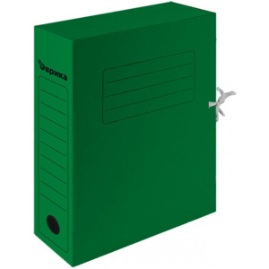 Архивная папка на завязках 75 мм зеленая (на 700 листов А4)
