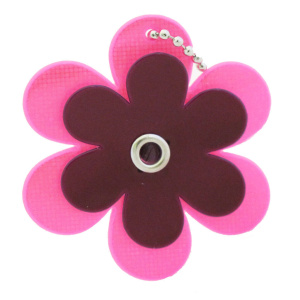 Подвеска светоотражающая ПВХ "Цветок" фиолетово-розовый