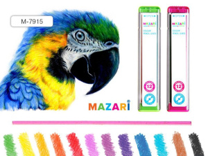 Грифели запасные для цангового карандаша 2мм*12 цв, ЦВЕТНЫЕ