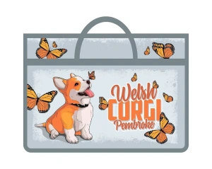 Папка А3 (470*335*50) с ручками, молния сверху, пластик "Игривый щенок"