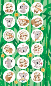 Набор наклеек поощрительных "Оценки" , медвежата