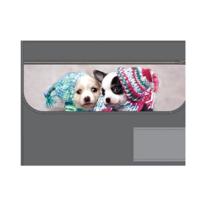 Папка для труда А4 1 отд. липучка, с ручками Два друга