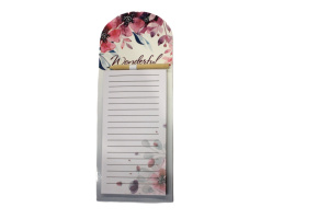 Блок д\записи на магните (100*270мм) ассорти, 40л., с карандашом