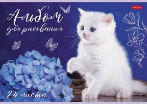 Альбом А4 24л скоба "Кототерапия" пл. 100 гр/м