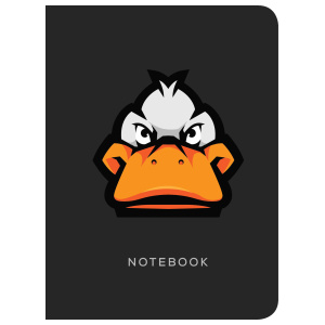 Тетрадь А5 120л кл. на кольцах Полиграф-Принт "Гусь" пластик.обл.