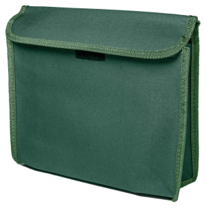 Папка д/тетрад. А5 (240*190*50) 1отд. на липучке, тканевая зелёная