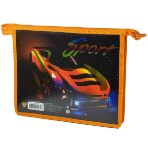 Папка д/тетрад. А5 (230*190*50) 1отд. молния сверху, метализир.картон "Молния"