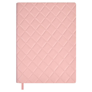 Ежедневник недат А6+ кожзам., мягк.пер., 160л. "Стэп розовый" ляссе