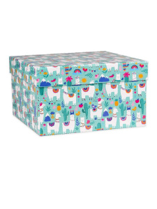 Подарочная коробка 25,5*25,5*13 см "Ламы"