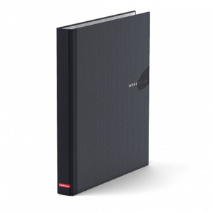 Папка 4 кольца 35мм картон А4 WORK INSIDE чёрная