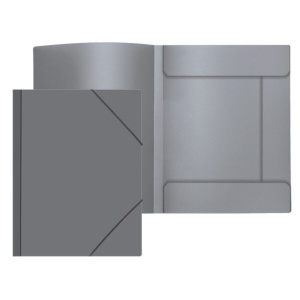 Папка на резинке А4 0,45мм серая