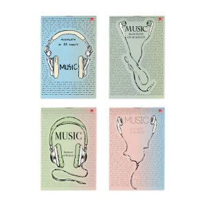 Блокнот А6  40л скоба "Soundmania" клетка