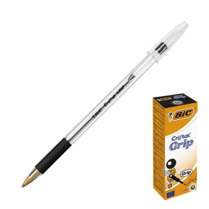 Ручка шар. BIC Cristal Grip, черная, 1мм