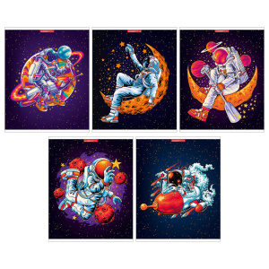 Тетрадь А5 40л кл. Полиграф Принт "За пределами Земли" УФ-лак, белизна 100%*