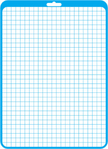Доска маркерная Канцбург А4 двухсторонняя, клетка+ линейка, синяя рамка